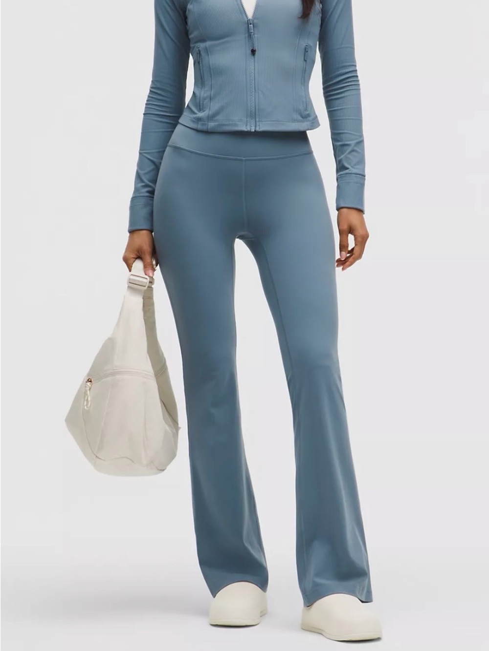 lululemon athletica Flare Workout Pants in Dusty Blue